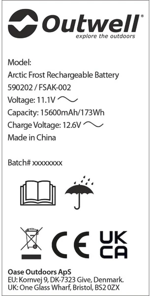 Outwell Oplaadbare Accu Voor Arctic Frost Koelboxen - Afbeelding 4