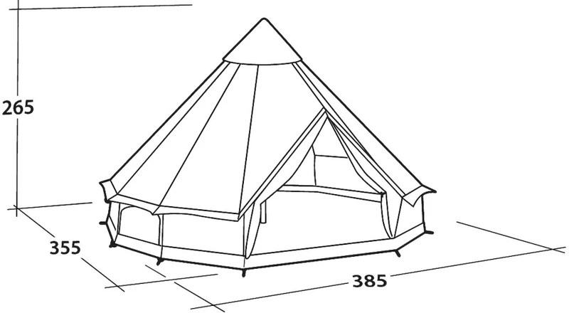 Easy Camp Moonlight Bell Tipi Familietent - 4/7 Persoons - Afbeelding 2