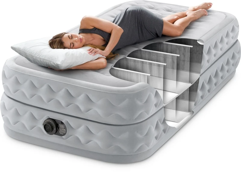 Intex Supreme Air Flow Luchtbed - Eenpersoons - Ingebouwde Elektrische Pomp - Afbeelding 4