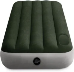 Intex Downy Luchtbed - Eenpersoons - Ingebouwde Voetpomp