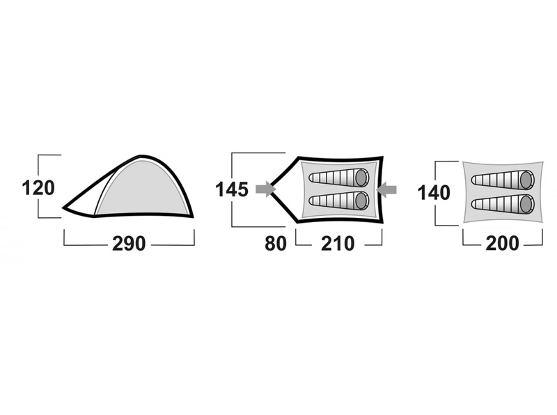 Husky Bizam Koepeltent - 2+ Persoons - Afbeelding 10