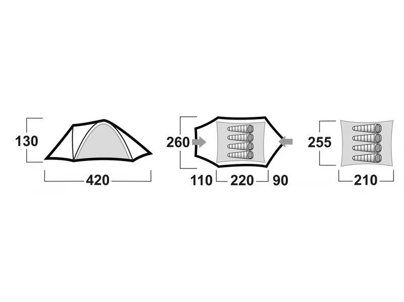 Husky Bizon Koepeltent - 4+ Persoons - Afbeelding 11