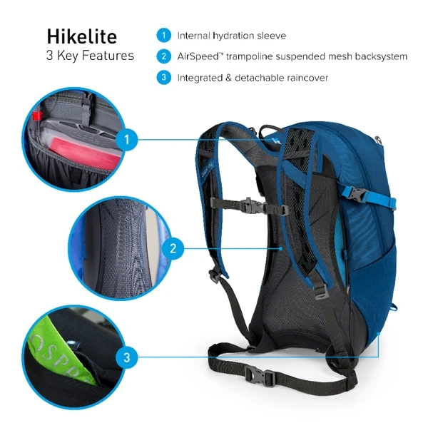 Osprey Hikelite Wandelrugzak - 18 Liter - Zilver - Afbeelding 8