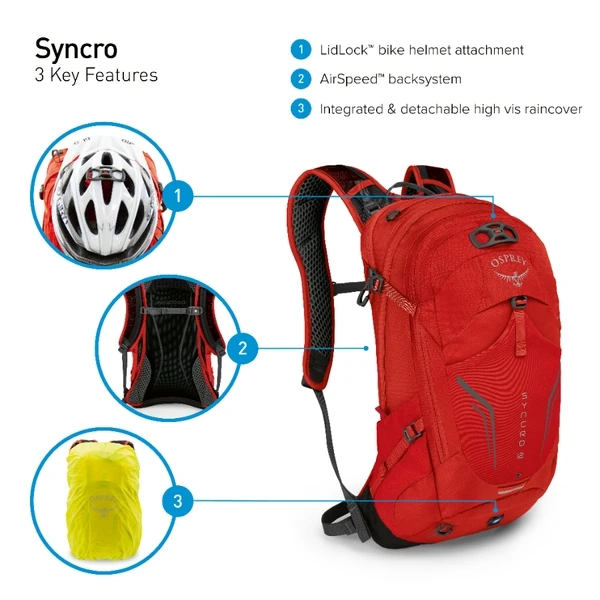 Osprey Syncro Daypack -12 Liter - Zwart - Afbeelding 10